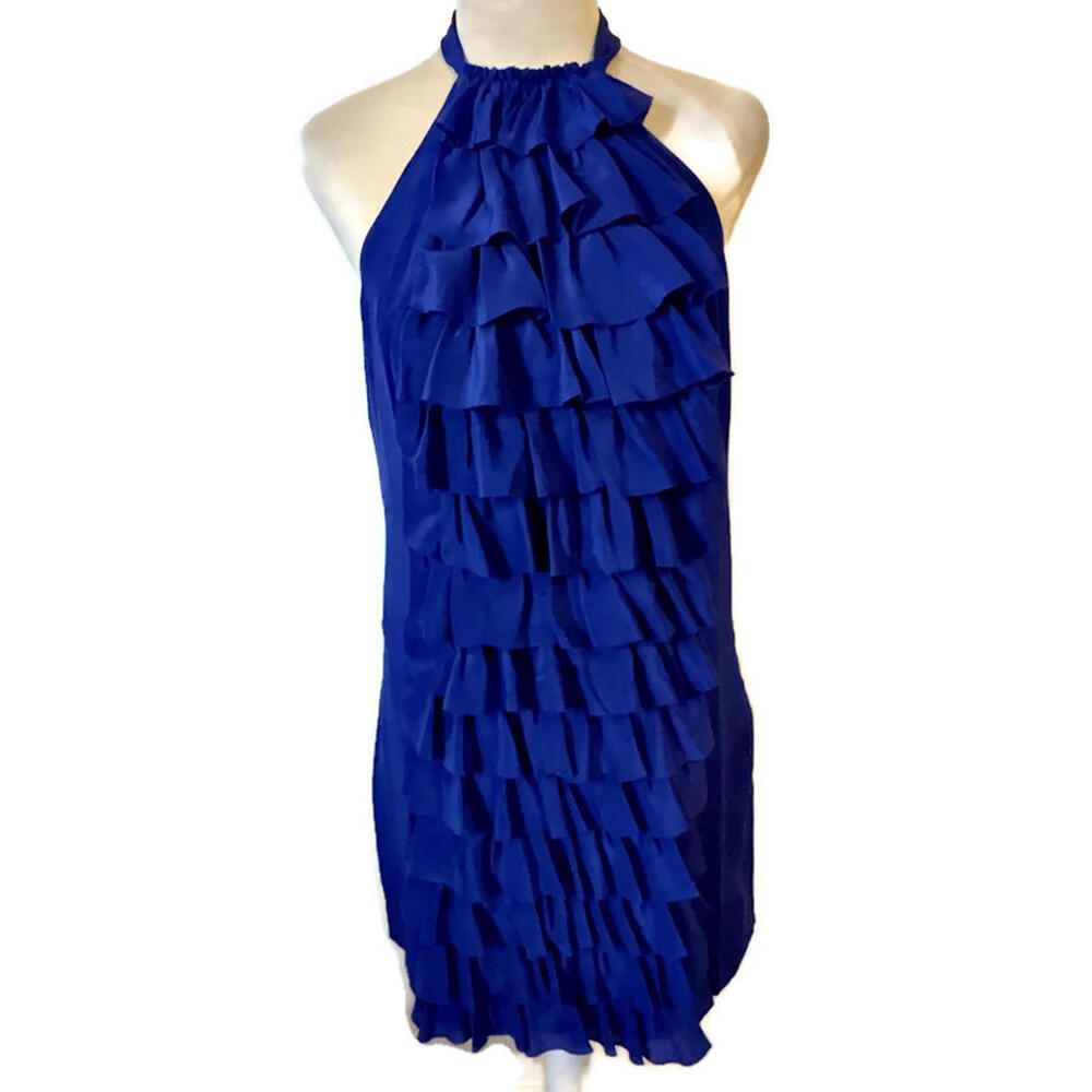 Anthropologie Va Et Vien for BHLDN Silk Ruffled Halter Dress